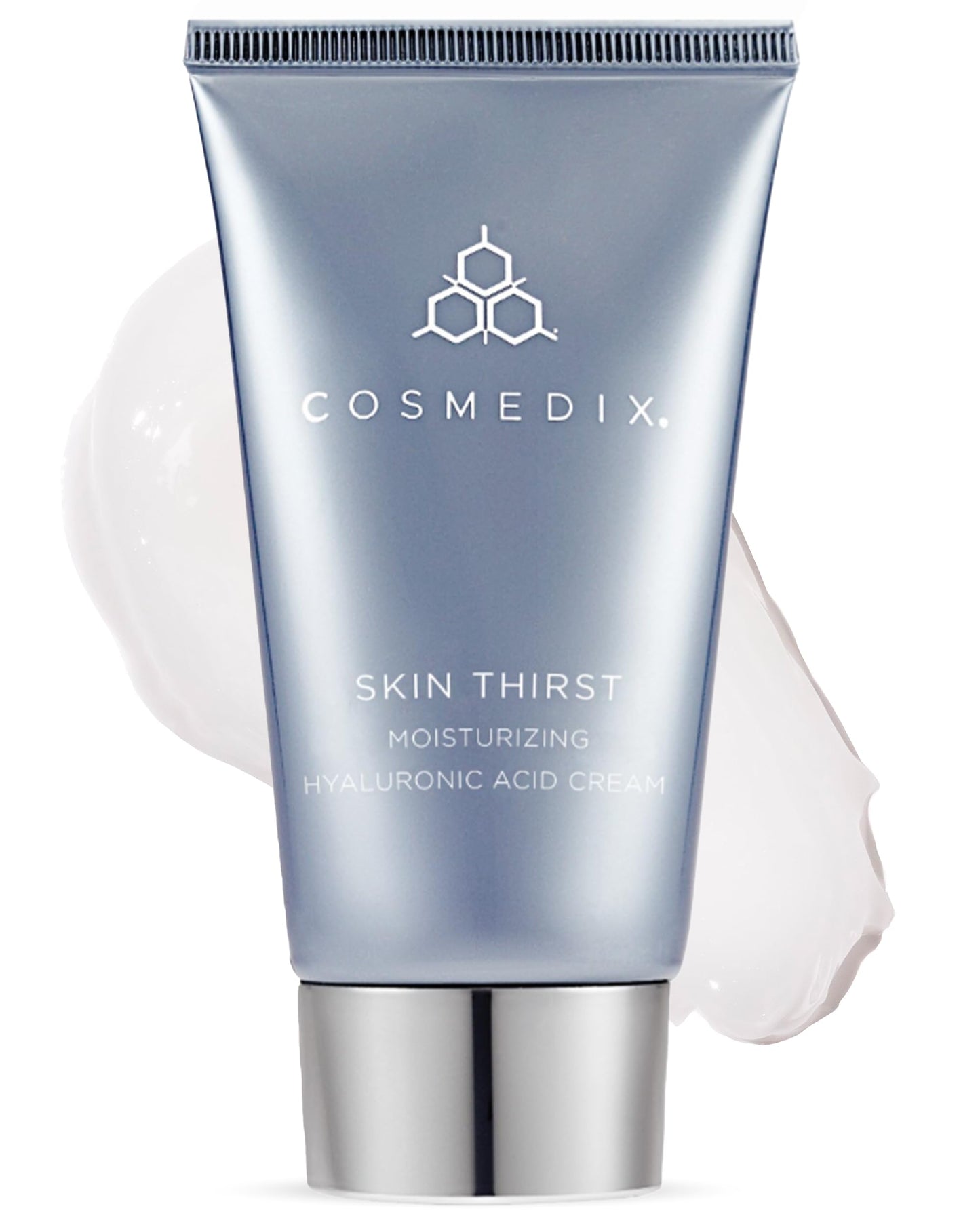COSMEDIX Skin Thirst Hyaluronic Acid Moisturizer Face Cream - Hydrating Face Lotion & Make Up Primer for Pores, Wrinkles & Fine Lines - Daily Facial Skin Care for Softer, Smoother & Vibrant Skin
