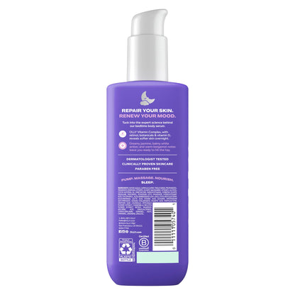 OLLY Renew Body Lotion-Serum with Vitamin D, Retinol & Botanicals – Nourishing Cleanser for Skin Barrier Repair, Deep Hydration, Jasmine Bergamot Scent, 8oz