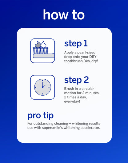 Supersmile Original Mint Toothpaste Trio with Clear New Generation Toothbrush – Professional Whitening with Calprox® – Whitens Up to 6 Shades, 4-Piece Set