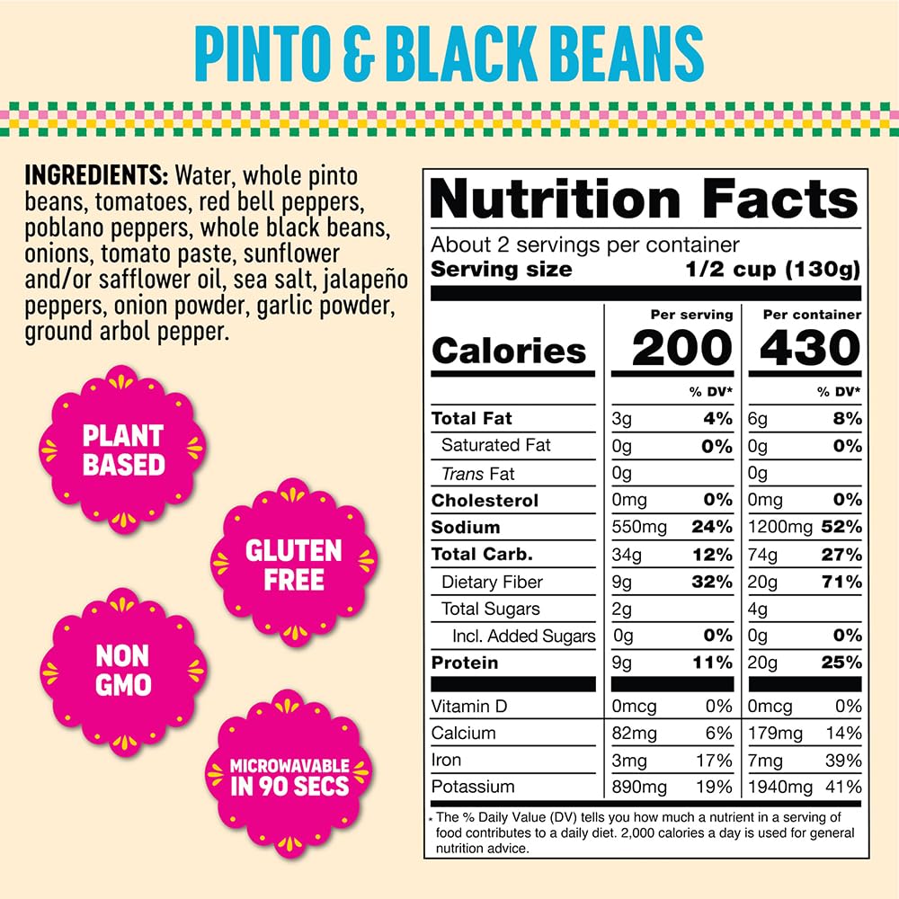 Somos, Beans Black Pinto, 10 Ounce