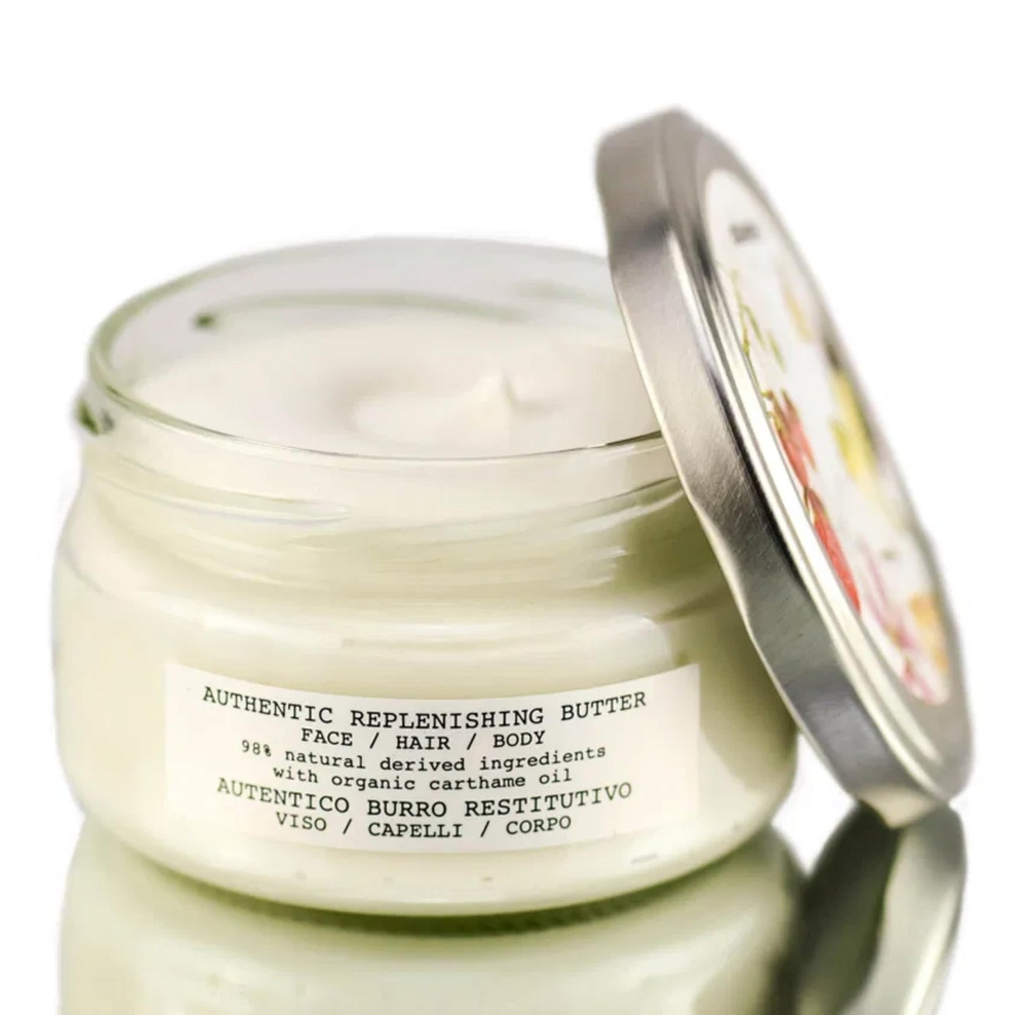 Davines Authentic Replenishing Butter, Deep Nourishing Mask for Face, Hair & Body - 98% Natural Shea Butter Formula - Restores Dry Skin & Damaged Hair, 6.76 Fl Oz