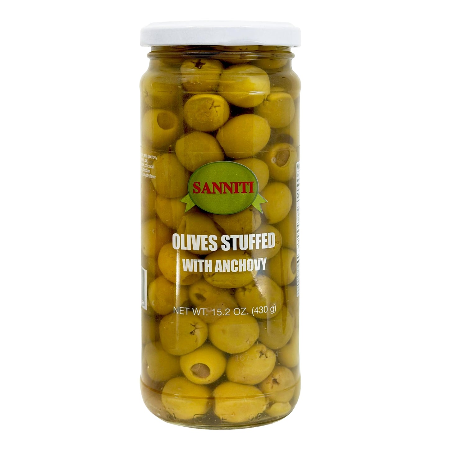 Sanniti Olives stuffed with Anchovies, 15.9 oz (Pack of 2)