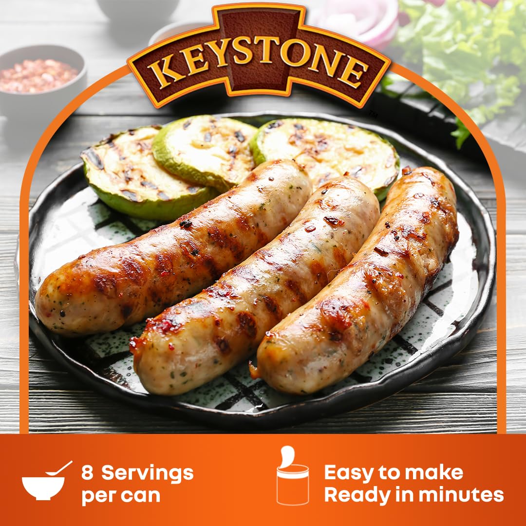 Keystone Meats All Natural Heat and Serve Canned Pork, 14.5 oz – Fully Cooked and Ready to Eat – Shelf Stable for 5 Years – Canned Meat for Everyday Meals, Emergency Survival Food, and Long-Term Storage – Gluten-Free, No Carbs, Non-Perishable – Made...