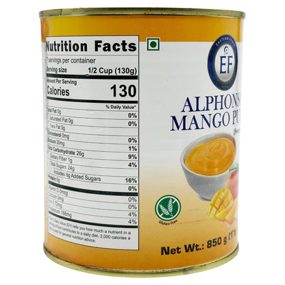 Eastern Feast - Alphonso Mango Pulp, 30oz / 850g (Pack of 1)