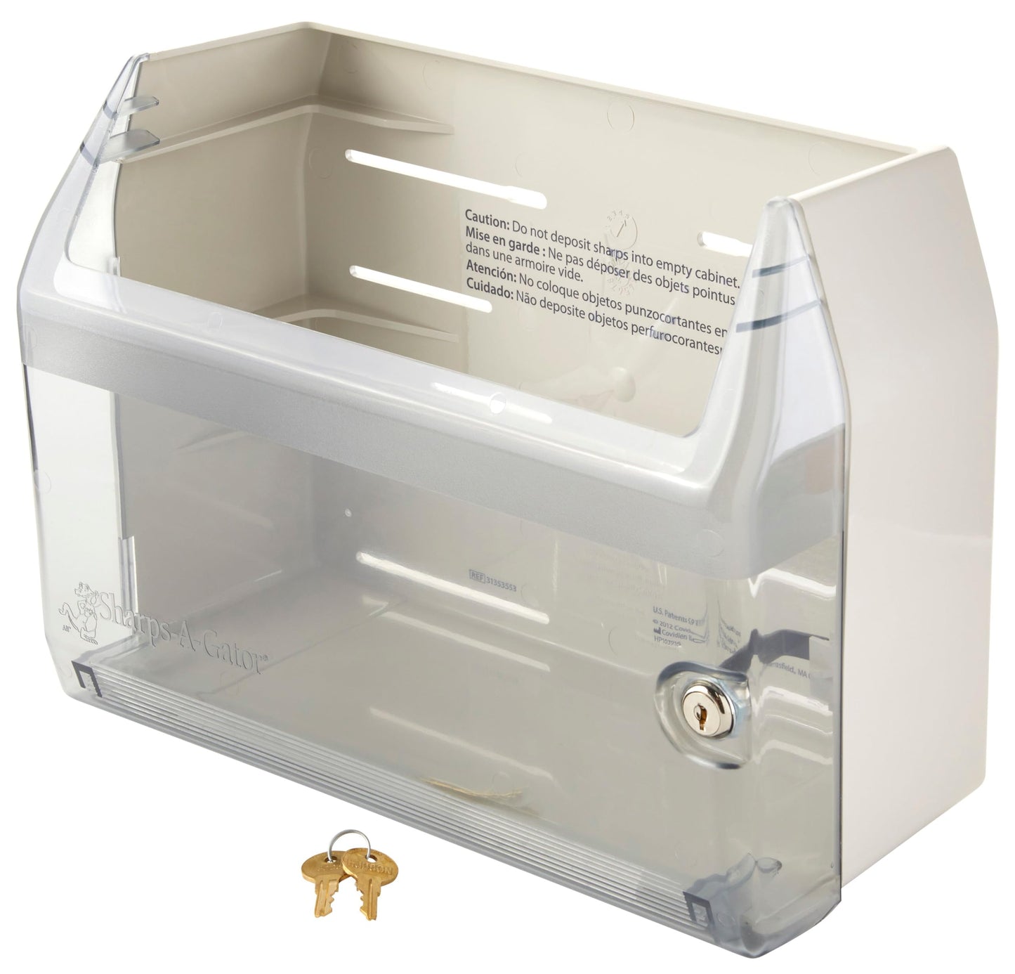 Sharps-A-Gator™ Wall Cabinet for Safety in Room Container, 5 Quart