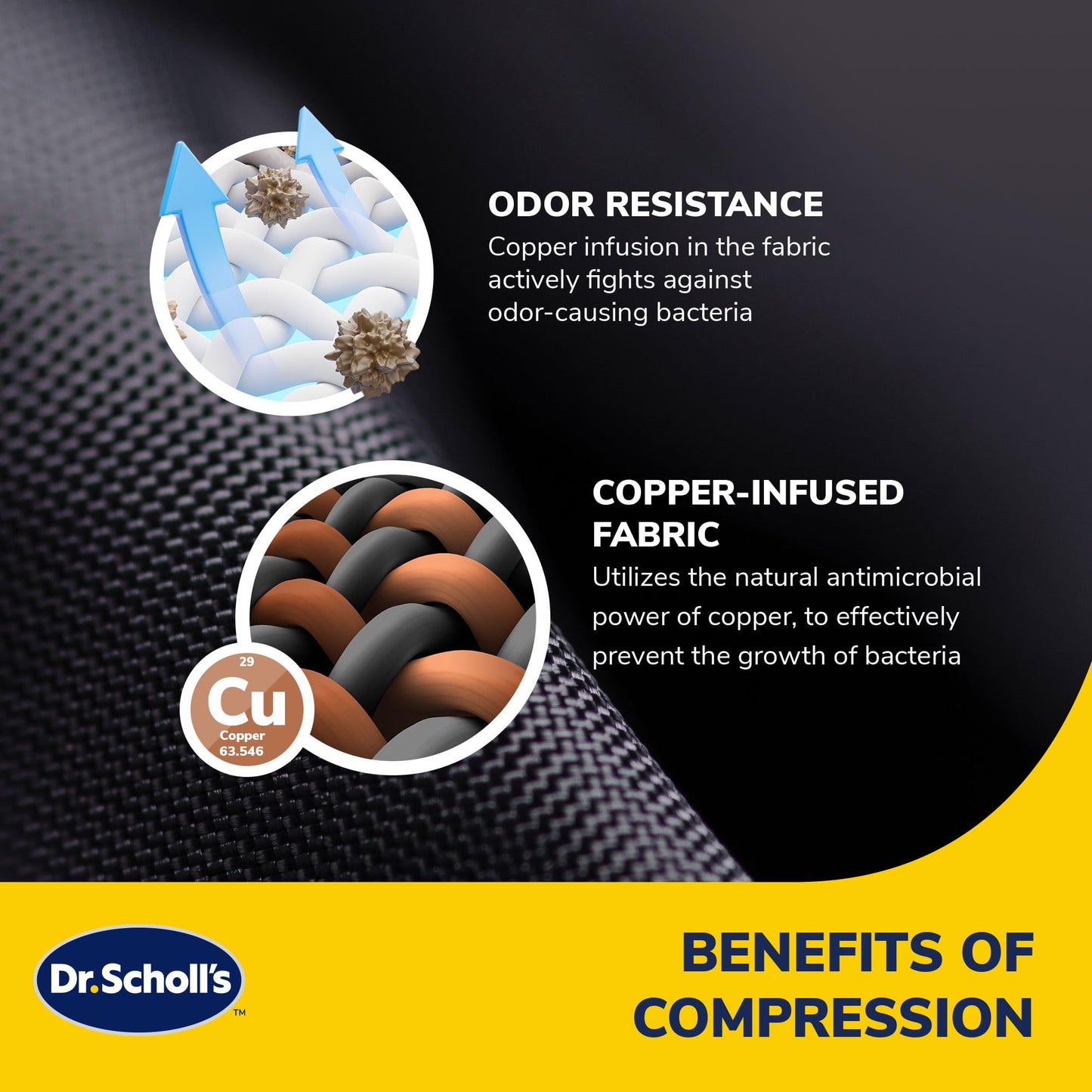 Dr. Scholl’s Compression Arm Sleeve with Breathable & Copper-Infused Fabrics for Pain Relief & Support (Size L/XL)