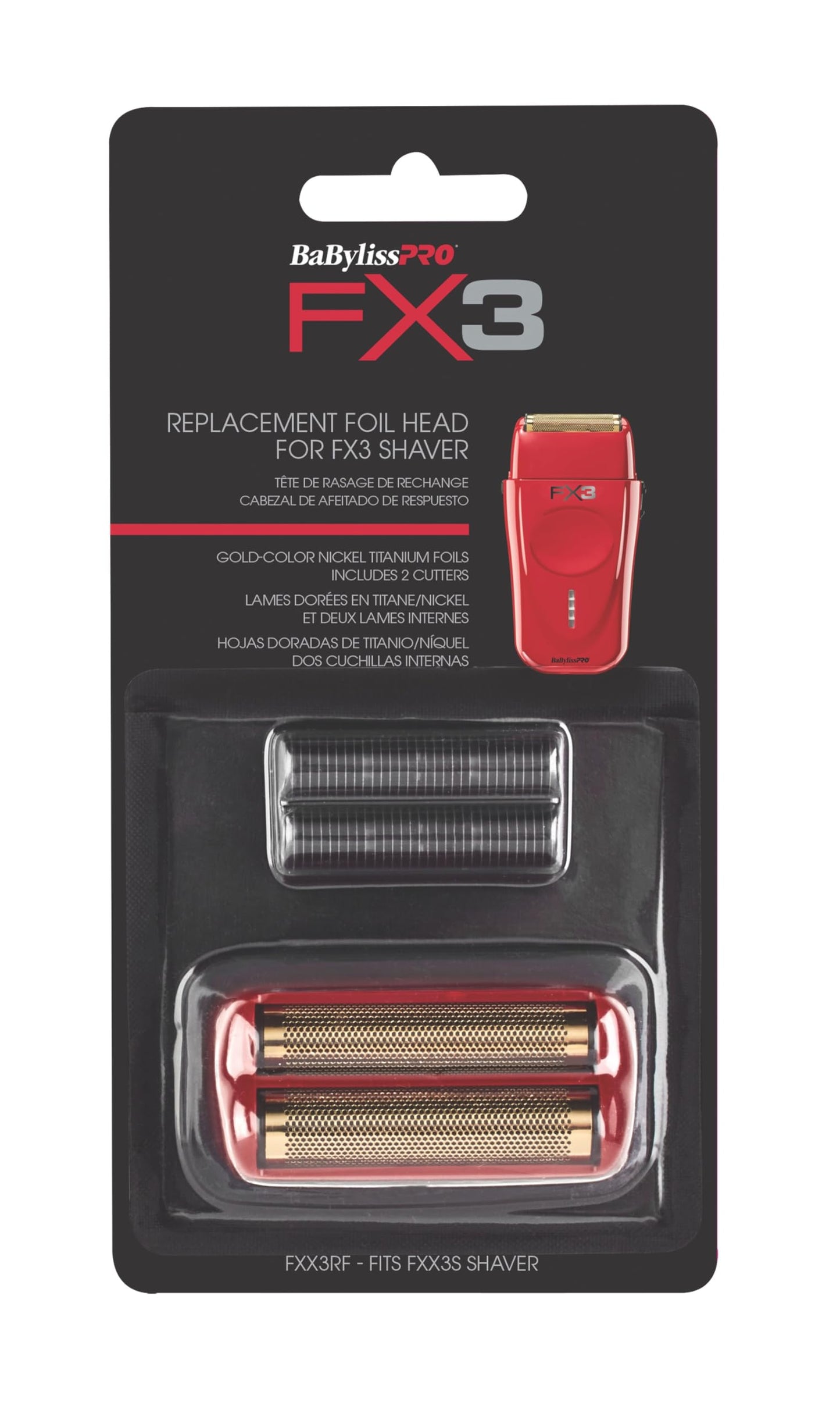 FX3 Professional High- Speed Replacment Double Foil Shaver Head with 2 Cutters