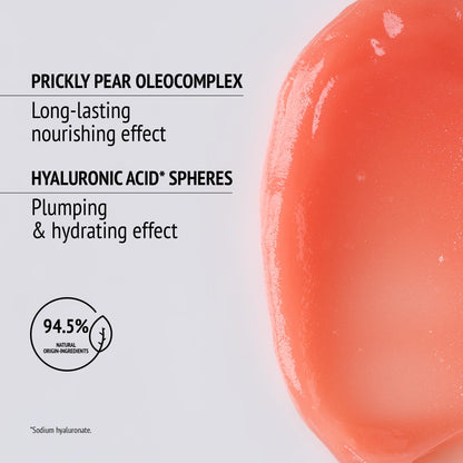 Hydramemory Plumping Lip Balm, Glossy Finish, Non Sticky, Improves Appearance, Volumizing Treatment, Hydrates, Vegan, Prickly Pear, Hyaluronic Acid, Daily Care Routine, 0.34 Fl Oz