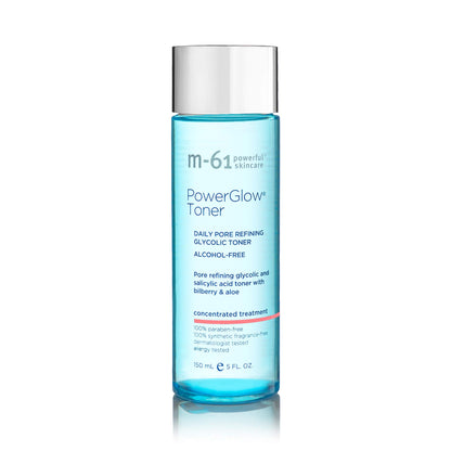 m-61 PowerGlow Toner | Alcohol-Free, Pore Refining Toner with Glycolic and Salicylic Acid. to Deeply Cleanse, Balance, and Clarify Skin. Soothes and Calms, 5.0 Fl Oz