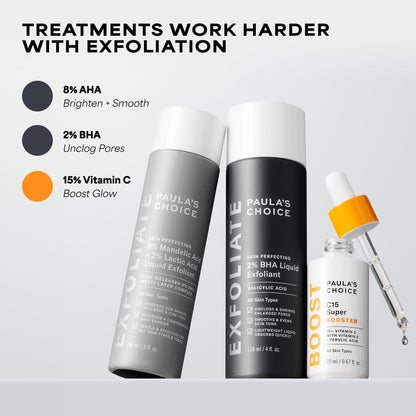 Paula's Choice BOOST C15 Super Booster, 15% Vitamin C Serum for Face, Face Serum with Vitamin E & Ferulic Acid for Discoloration & Glow, Fragrance-Free