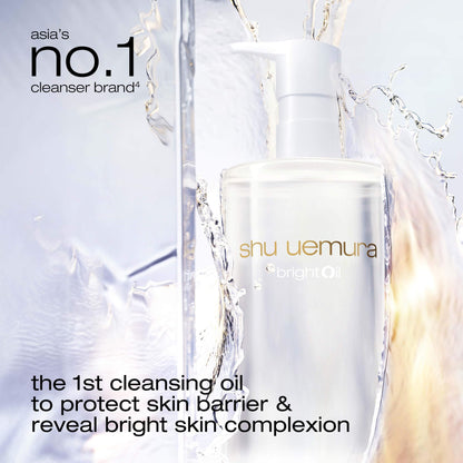 shu uemura Brightoil Skin Barrier Protecting Radiance Boosting Cleansing Oil, Gentle Makeup Remover and Facial Cleanser for All Skin Types