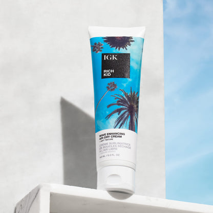 IGK RICH KID Wave Enhancing Air-Dry Cream | Hold + Texture + Shine | Vegan + Cruelty Free |