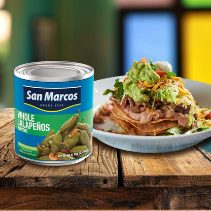 San Marcos Whole Jalapenos, 6 Lb, 97 oz, Carefully handpicked Whole Jalapeños Peppers