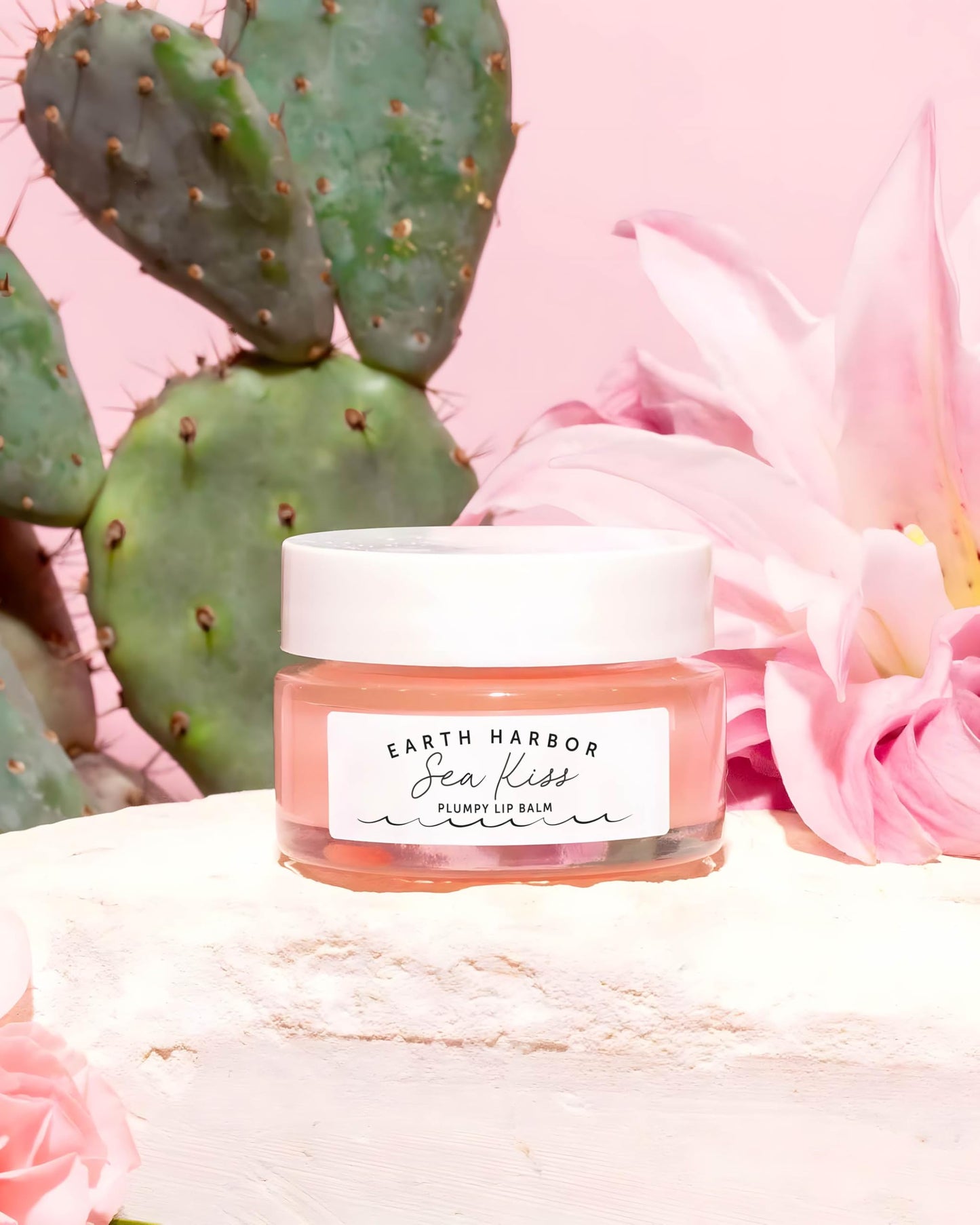 Sea Kiss Plumpy Lip Balm - Vegan Lip Treatment for Hydration and Repair, with Sheer Glossy Finish - Moisturizes, Smooths, and Protects Dry or Cracked Lips