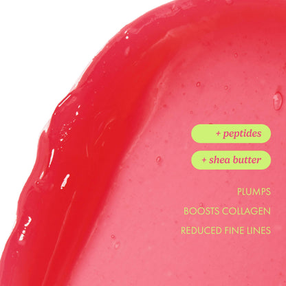 ESW Beauty Guava Mango Smoothie Lip Treatment - Light Pink Tint with Shea Butter, Peptides, Guava & Mango for Advanced Smoothing & Collagen Boost