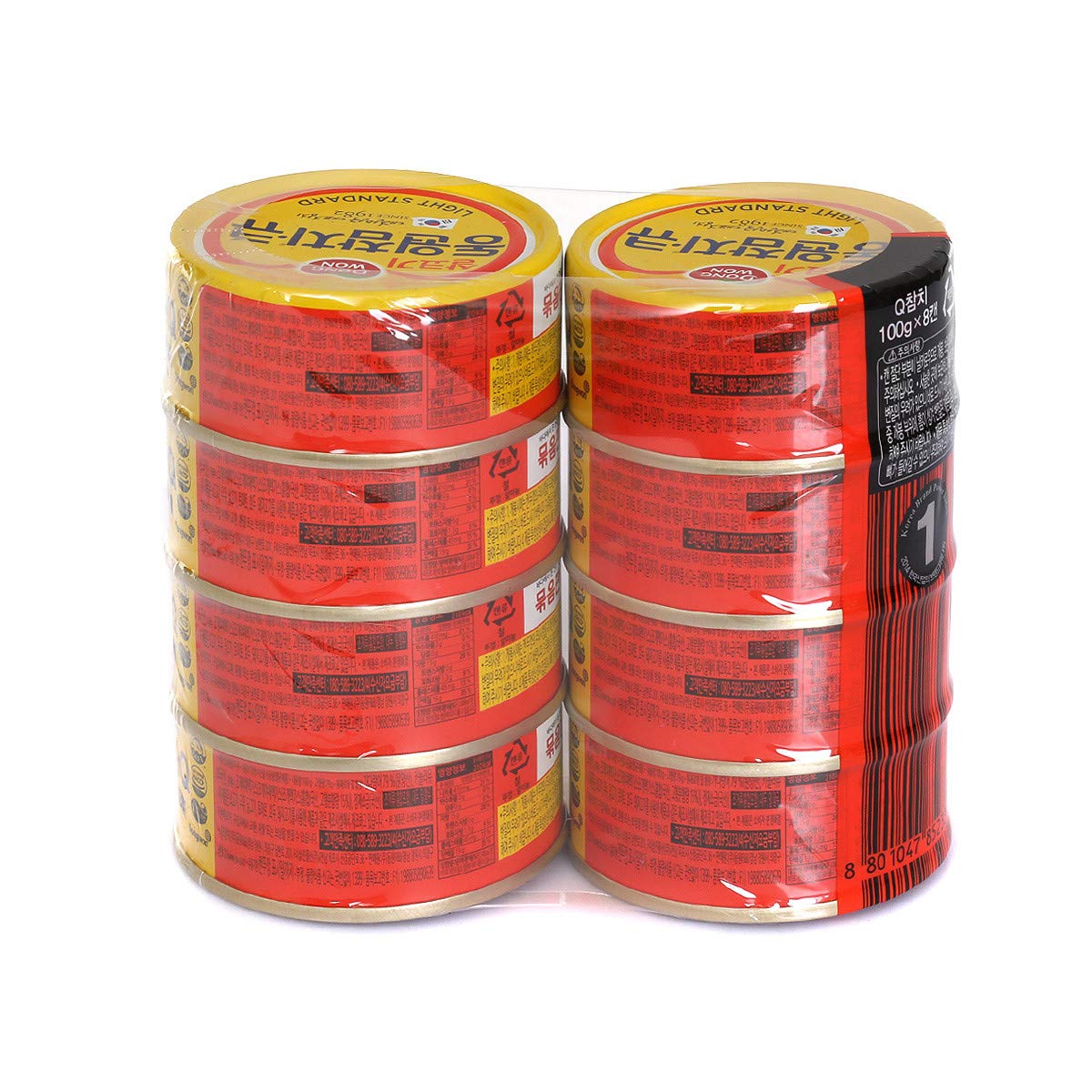 Dongwon Q - Light Standard Tuna, 100g (Pack of 8) / 동원 참치