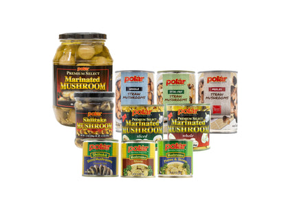 MW Polar Premium Select Whole Marinated Mushrooms 6.4oz (Pack of 12)