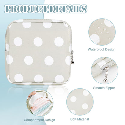 RETON 5 Pcs Sanitary Napkin Storage Bag, Portable Period Bag Period Pouch for Panty Liners Tampons Sanitary Pads, Menstrual Pad Bag Feminine Menstruation First Period Bags for Young Girls Women