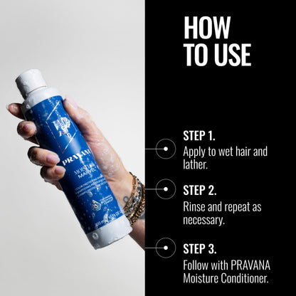 Pravana Moisture Marvel Shampoo | Nourishes, Hydrates, Moisturizes | For Dry, Color Treated Hair | Hyaluronic Acid Formula | Chromasilk Enhances Shine & Protection | Vegan Cruelty-Free | Paraben Free
