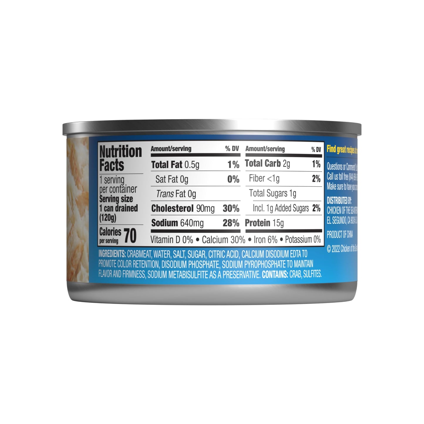 Pacific Pearl Fancy Crabmeat with Leg Pieces 6 oz. Can (Pack of 12)