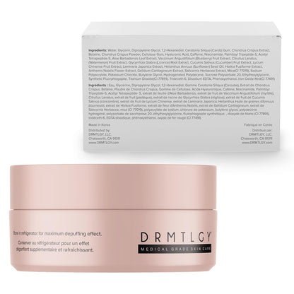DRMTLGY Brightening Eye Masks – Biodegradable Hydrogel Under Eye Patches with Caffeine, Peptides, Hyaluronic Acid & Niacinamide – Depuff, Hydrate & Smooth Dark Circles – 60 Count