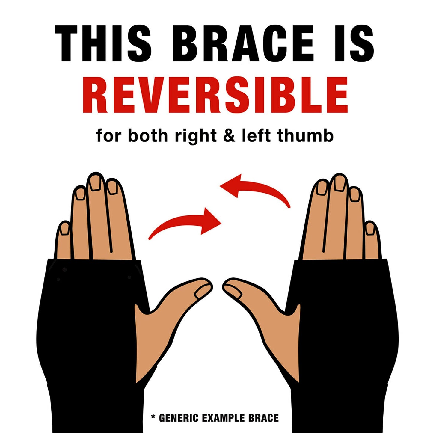ACE™ Brand Deluxe Thumb Stabilizer, Adjustable, Black, 1/Pack