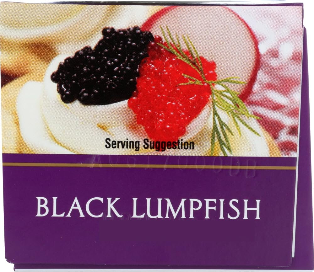 Romanoff Caviar, Black Lumpfish, 2 Oz., (Pack of 3)