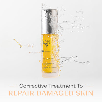 Yon-Ka Elixir Vital Concentrate | Revitalizing Anti-Aging Treatment to Moisturize and Remineralize Skin | Vitamin-Packed Anti-Wrinkle Serum | Paraben-Free | 1.01 fl oz