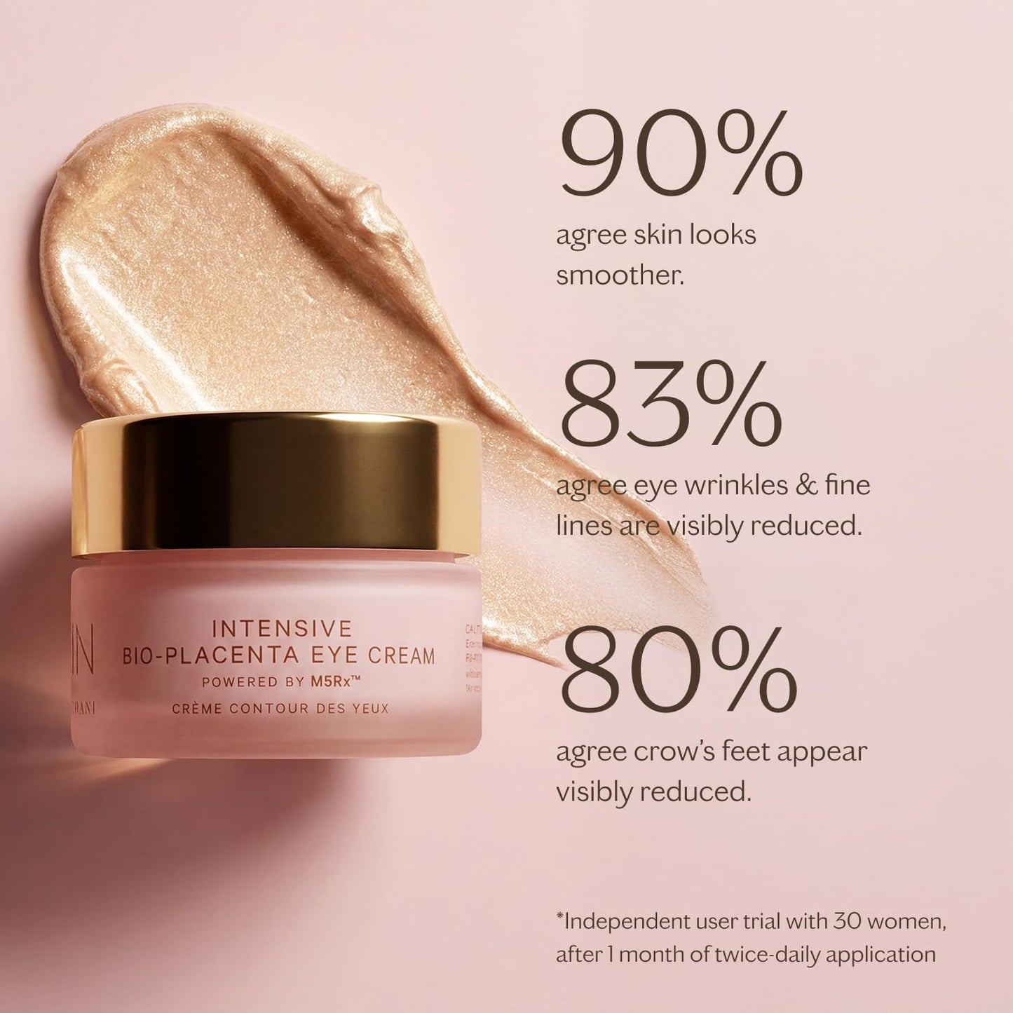 MZ SKIN Intensive Bio-Placenta Eye Cream 0.5 fl oz | Advanced Firming Eye Cream with Bio-Placenta & Multi-Layer Hyaluronic Acid | Lifts, Hydrates & Brightens