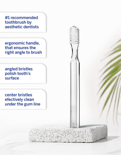 Supersmile New Generation Toothbrush w/Patented 45° Soft Nylon Bristles - Whitening Tooth Brush w/Ergonomic Handle Guarantees ADA Recommended Brushing Angle for Adults & Children