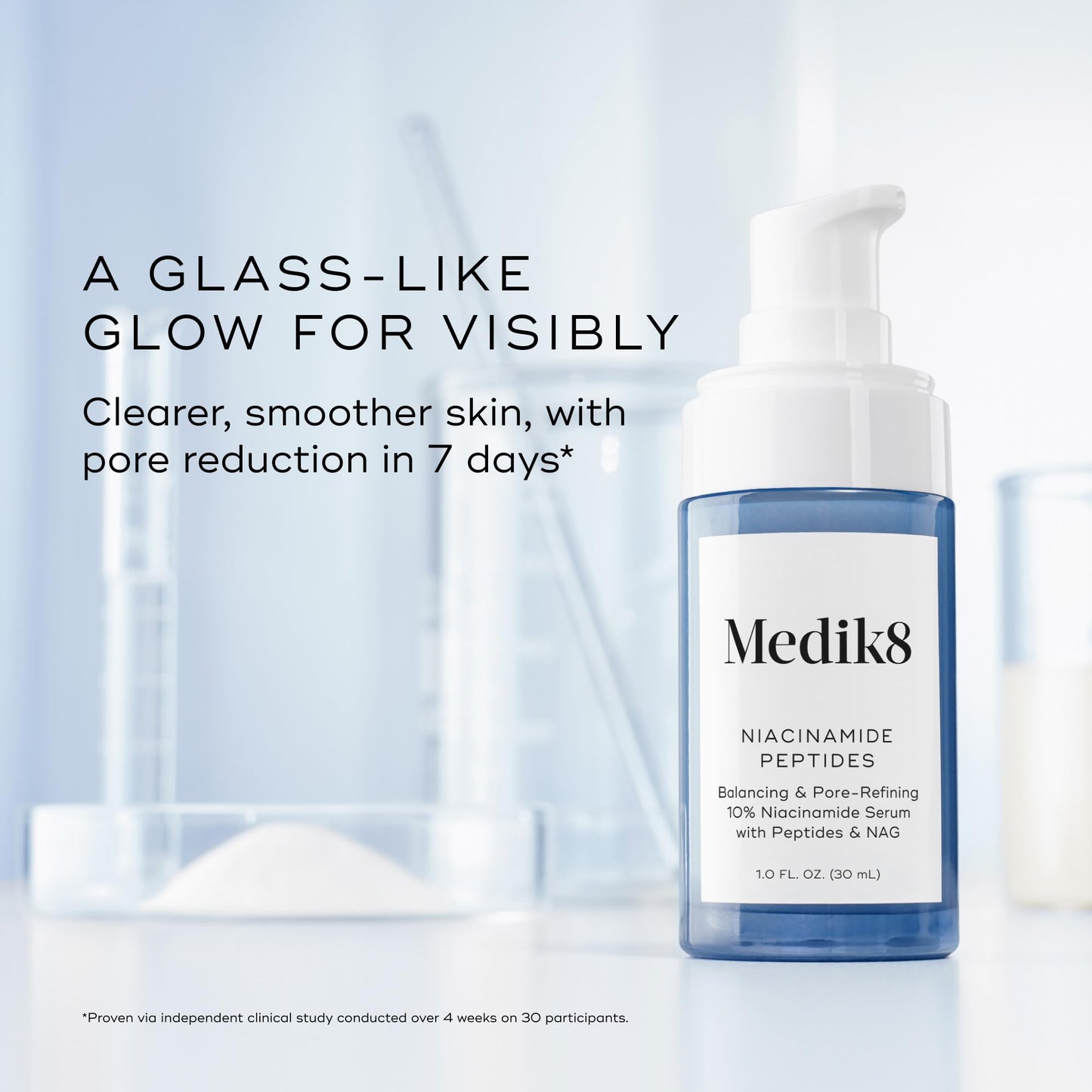 Medik8 Niacinamide Peptides - Serum for Face - Visibly Clear Skin, Smooth Texture and Reduce Pores - Hydrating Serum Balance Oil Production - 1 oz