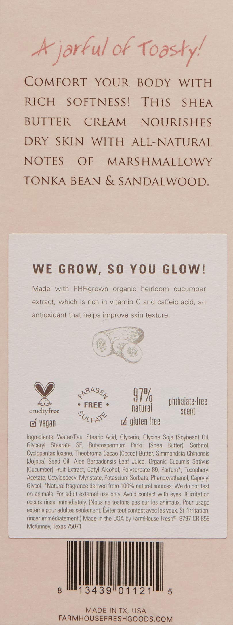 FarmHouse Fresh Marshmallow Melt Shea Butter Body, 8 Fl Oz