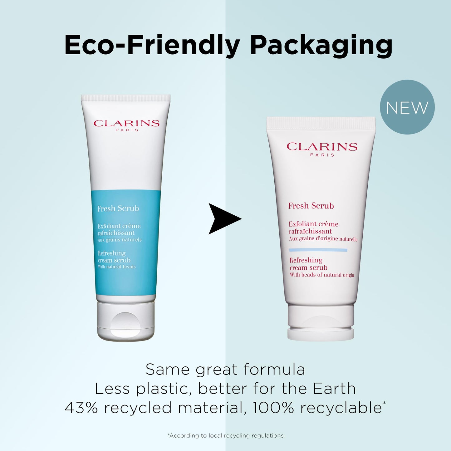 Clarins Fresh Scrub | Award-Winning | Refreshing, Cream-Gel Face Scrub With Natural Beads | Gently Exfoliates, Refreshes and Hydrates | Paraben-Free | SLS -Free | Mineral Oil Free | All Skin Types