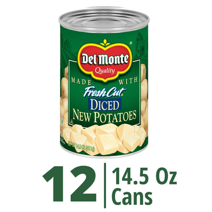 DEL MONTE FRESH CUT Diced Canned Potatoes, Canned Vegetables, 12 Pack, 14.5 oz Can