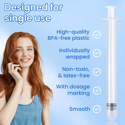 EDWERD Med Sterile Vaginal Cream Applicators - Individually Wrapped Plastic Applicator for Ointments, Gels & Creams, with Dosage Markings, Disposable, 30 Pack (3g)