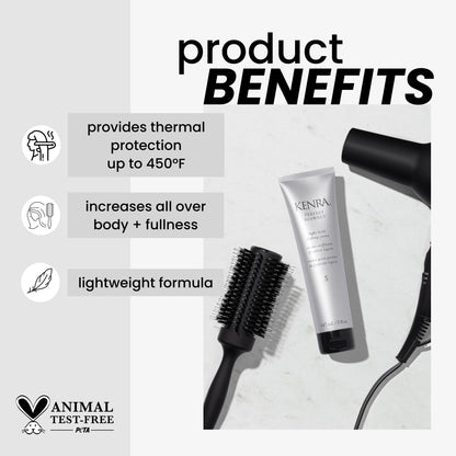 Kenra Perfect Blowout 5 | Light Hold Styling Crème | Provides Thermal Protection | Increases All Over Body & Fullness | Lightweight Formula | All Hair Types