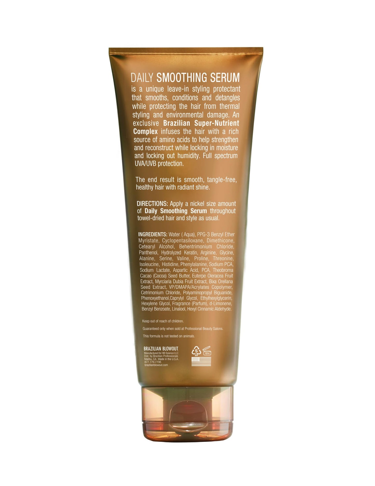 Brazilian Blowout Daily Smoothing Serum, 8 Fl Oz (Pack of 1)