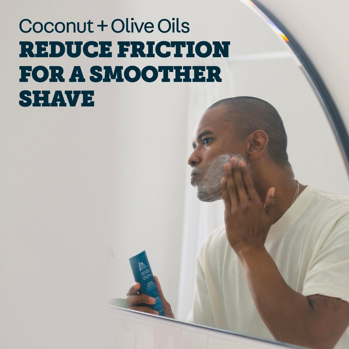 Oars + Alps Soothing Men's Shaving Cream, Dermatologist Tested and Infused with Aloe and Coconut Oil, Fresh Ocean Splash Scent, TSA Friendly, 3.4 Oz, 2 Pack