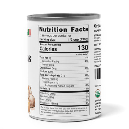 Food to Live Organic Canned Chickpeas, 14 oz (Pack of 4) - Unsalted Non-GMO Garbanzo Beans. Vegan. USDA Certified Organic. Good Source of Fiber and Protein. Wholesale. Made in Italy
