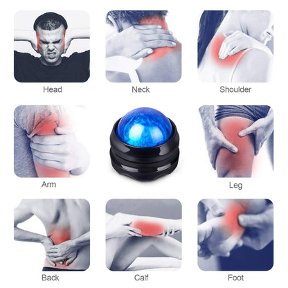 Solacium Manual Massage Roller Ball - Massager and Therapy Tool for Sore Muscles, Shoulders, Arms, Neck, Back, Feet, Body, Deep Tissue, Stiffness, Joint Pain, Stress Relief