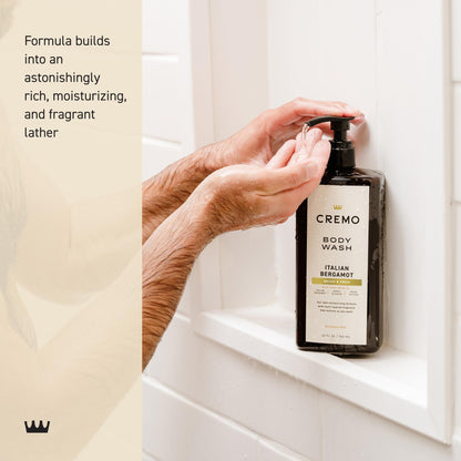 Cremo Rich-Lathering Italian Bergamot Body Wash for Men, 32 Fl Oz