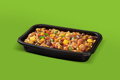 Miss Olive’s Southwest Style Bean & Grain Bowl, Lower Sodium Microwavable Ready Meal, Plant-Based Ingredients, 7 oz Bowls (Pack of 3)