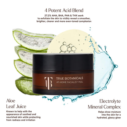 True Botanicals At-Home Facialist Peel Face Mask | Natural Exfoliating Treatment for Smooth, Radiant, Hydrated Skin | Dermatologist Tested, All Natural, Vegan, Clinically Proven | 1 fl oz | 30 ml