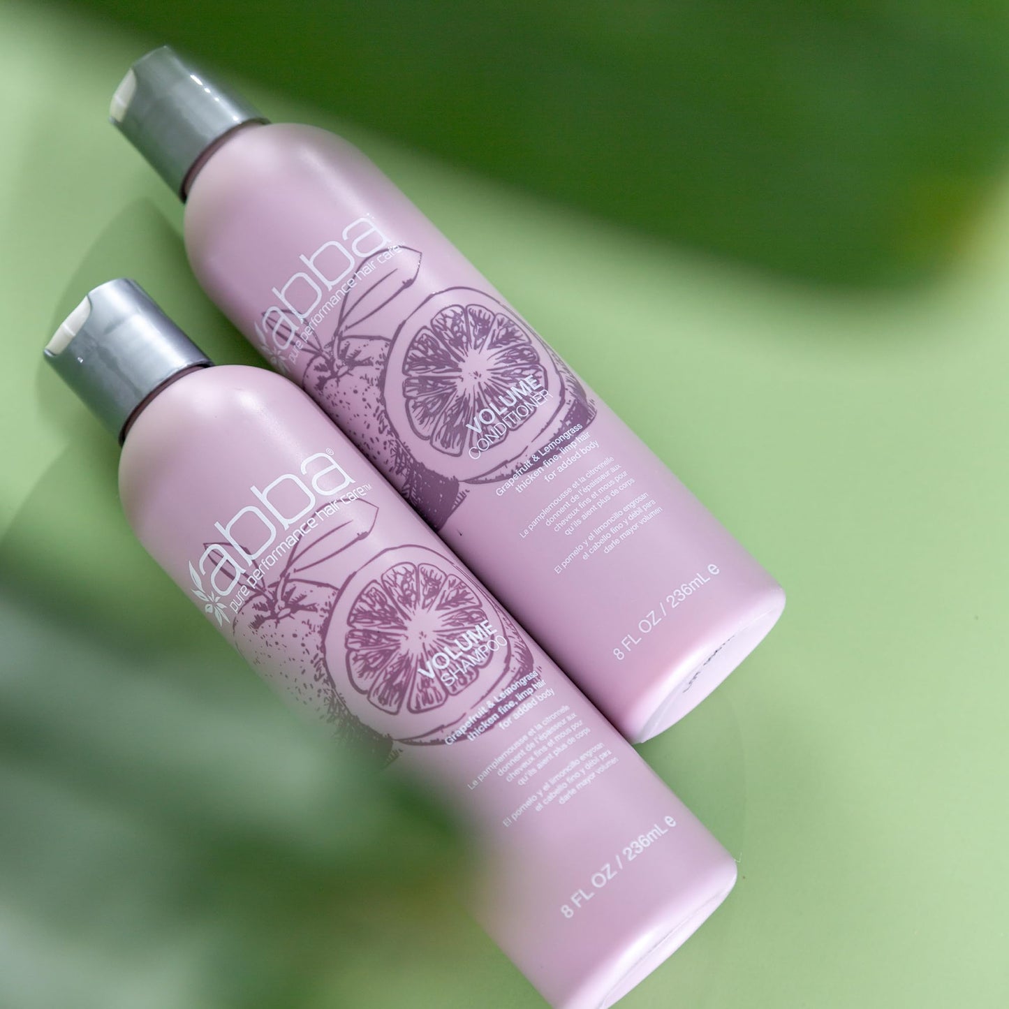 ABBA - Pure Volume Shampoo - Revives & Boosts Hair Volume & Body - Grapefruit & Lemongrass, 8 fl oz