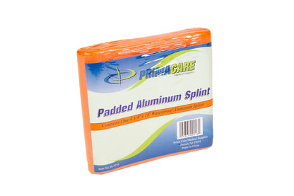 Primacare IS-5218 18" Padded Aluminium Splint for Hands, Legs, Fractured Limbs, Nose, Ankle or Braces, Universal Waterproof Medical Tactical Splints for First Aid and Emergency Support, Orange
