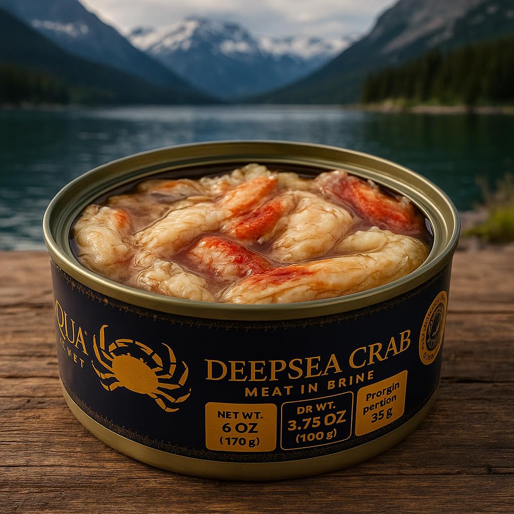 Aqua Gourmet - Canned Premium Deepsea Crab Meat in Brine, 6 oz Cans