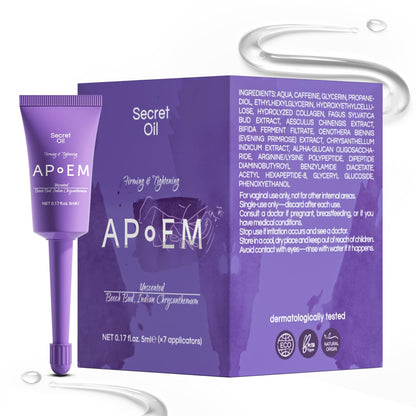 APoEM Feminine Firming Care Gel for Women | 1 Box x 7pcs | Botanical Hydration & pH-Balancing Formula | Intimate Moisturizing Support for Dryness | Single-Use Pre-Filled Tubes