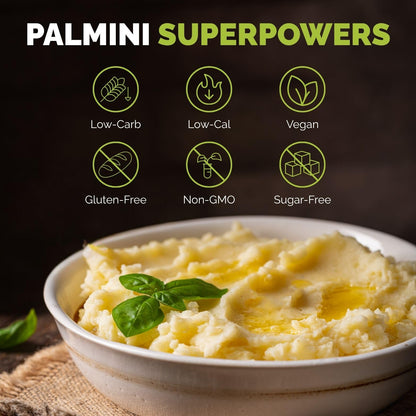 Palmini Mashed | Low-Carb, Low-Calorie Hearts of Palm Mash | Keto, Gluten Free, Vegan, and Non-GMO | As seen on Shark Tank | (12 Ounce Pouch - Pack of 3)
