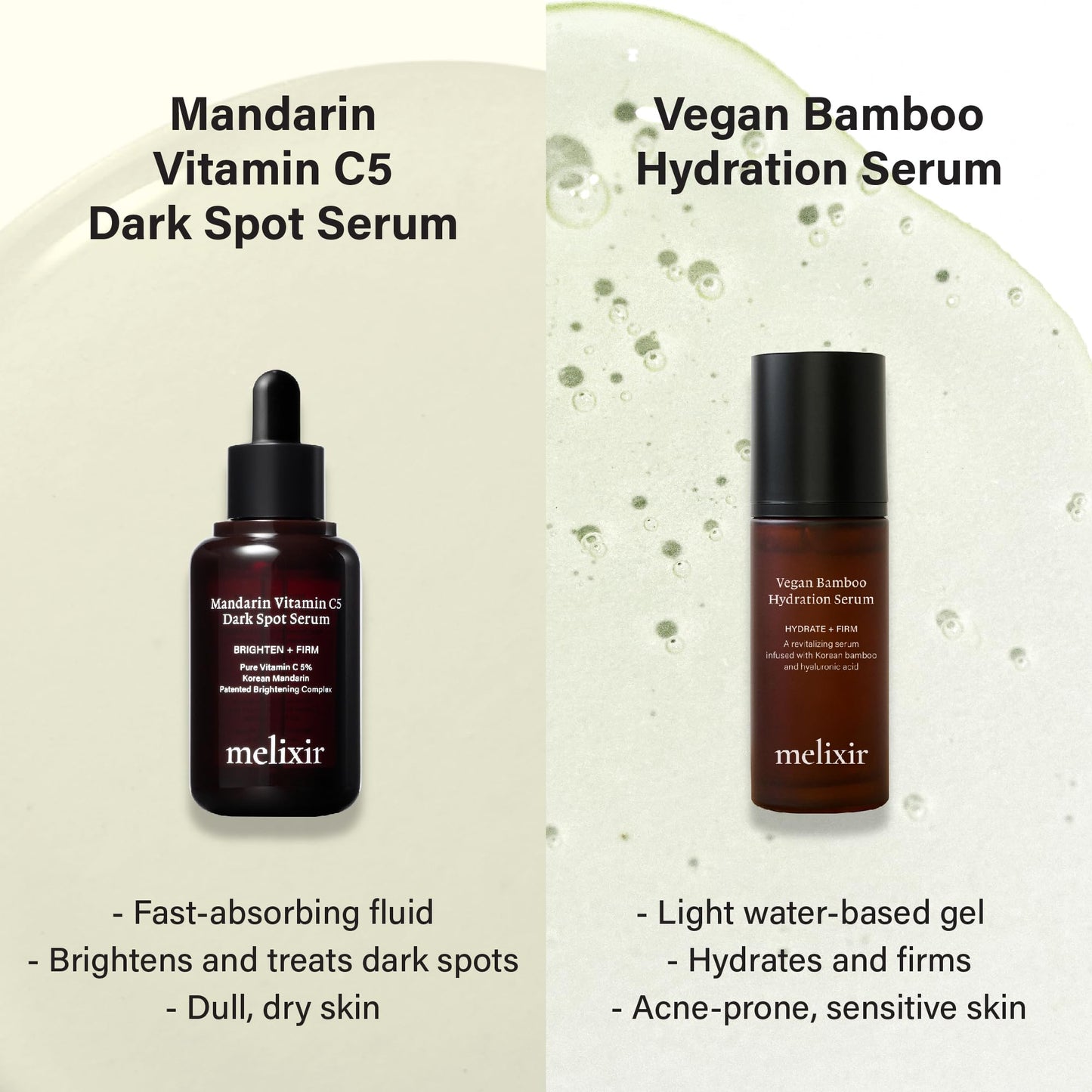 Melixir Mandarin Vitamin C5 Serum, Enhances Radiance with 5% Ascorbic Acid & Centella Asiatica, For Uneven Tone & Texture, Lightweight Anti-Aging Daily Serum, Korean Skincare (1.0 fl.oz./30ml)