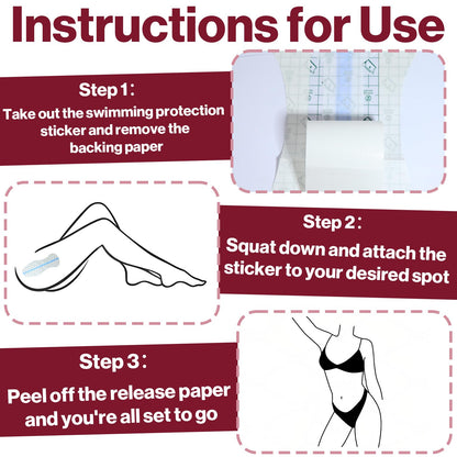 Waterproof Swimming Pads for Women – 20 PCS, Skin-Friendly PU Film & Cotton Core, Protective Private Stickers for Swimsuits, Lingerie, Water Parks, and Swimming